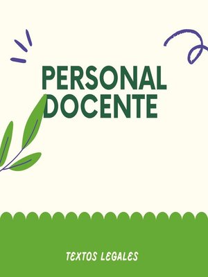 cover image of PERSONAL DOCENTE
